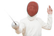 Photo: Fencer with rapier foil Fencer with rapier foil