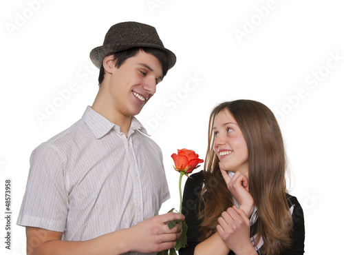 Photo: couple of teen flirting couple of teen flirting