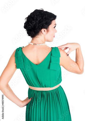 Photo: beautiful woman in evening dress beautiful woman in evening dress