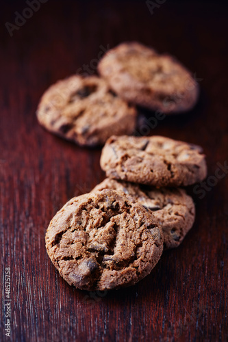 Photo: Dark chocolate chip cookies Dark chocolate chip cookies