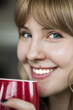 Young Woman with Beautiful Blue Eyes