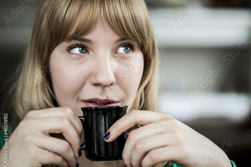 Photo: Young Woman with Beautiful Blue Eyes Young Woman with Beautiful Blue Eyes