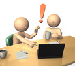Illustration: He discovered new information. He discovered new information.