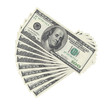 Several 100 dollar bills