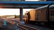 Video: Train ride under bridge with car passes by Train ride under bridge with car passes by