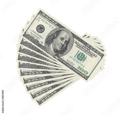 Photo: Several 100 dollar bills Several 100 dollar bills