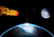 Meteor hiting Earth