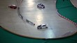 Several toy car with remote control ride on track turn