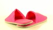 A pair of pink slippers