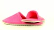 A pair of pink slippers