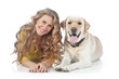 Girl with her dog