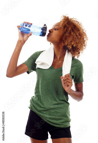 Photo: Thirsty Fitness Woman Thirsty Fitness Woman