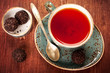 Photo: Tea and sweets in vintage style Tea and sweets in vintage style