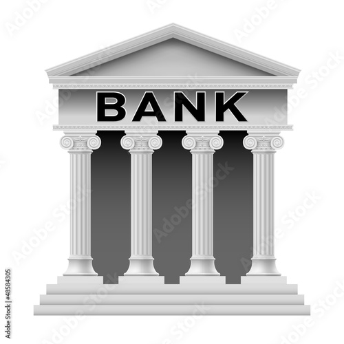 Vector: Bank building symbol Bank building symbol