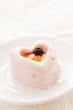 Heart-shaped dessert for Valentine's Day