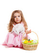 Easter bunny and basket