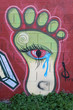 canvas print picture - Graffiti Fuß
