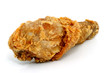 fried chicken leg on white background
