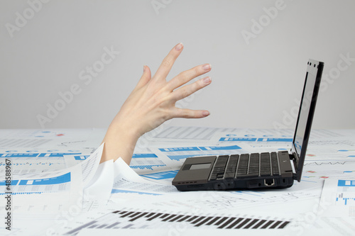 Photo: Drowning in paperwork - bureaucracy Drowning in paperwork - bureaucracy