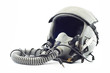 Flight helmet with oxygen mask.