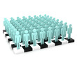 Crowd of indifferent humans-pawns on the chessboard