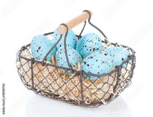 Photo: Basket Of Easter Eggs Basket Of Easter Eggs