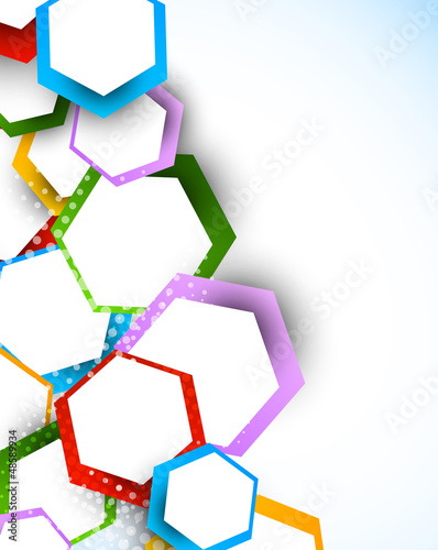 Vector: Background with hexagons Background with hexagons