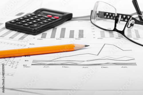 Photo: stock market charts stock market charts