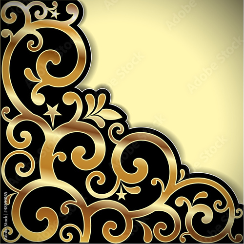 Vector: Vector background with a gold pattern. Vector background with a gold pattern.