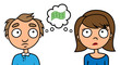 Poor couple thinking about money