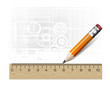 Technology blueprint abstract design