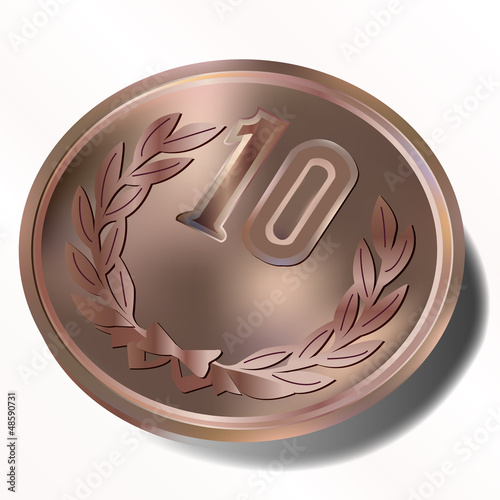 Vector: 10円 十円 銅 コイン 硬貨 10円 十円 銅 コイン 硬貨