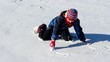 Video: Girl writes on snow Girl writes on snow