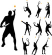 Vektor: Tennis serve collection Tennis serve collection