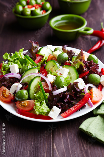 Photo: Mediterranean-style salad with Sant Agostino Olives Mediterranean-style salad with Sant Agostino Olives
