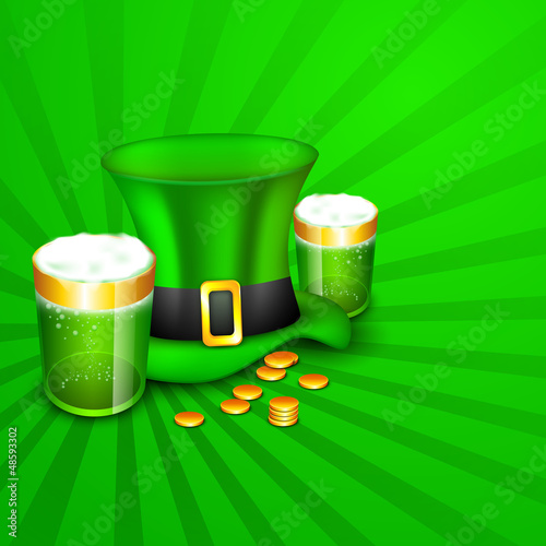 Illustration: Saint Patrick's Day background or greeting card with Leprechaun Saint Patrick's Day background or greeting card with Leprechaun
