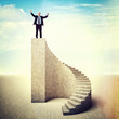 on the top