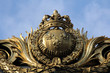 Detail of the golden gate at the justice palace in Paris