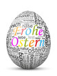 Osterei, Frohe Ostern, Osterfest, SEO, Ostergruß, Word Cloud, 3D