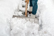 Work with snow showel