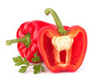 red pepper isolated on white background
