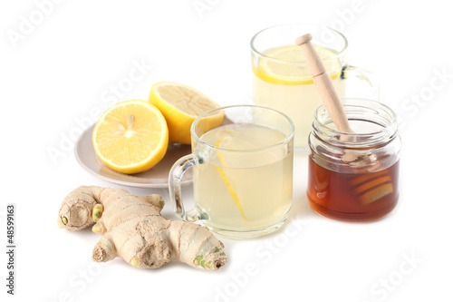 Photo: Ginger tea with honey and lemon Ginger tea with honey and lemon