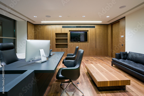 Photo: Modern office interior of the chief Modern office interior of the chief