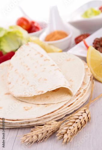 Photo: tacos bread and ingredient tacos bread and ingredient