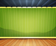 Empty Room With Striped Wallpaper