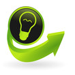 bouton ampoule flêche verte