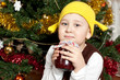 Funny boy with can of jam