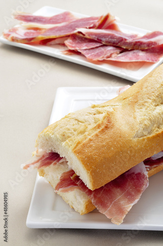 Photo: spanish serrano ham sandwich spanish serrano ham sandwich