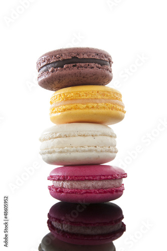 Photo: Colorful macaroons isolated Colorful macaroons isolated