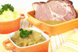 Kartoffeln  Kasseler Sauerkraut
